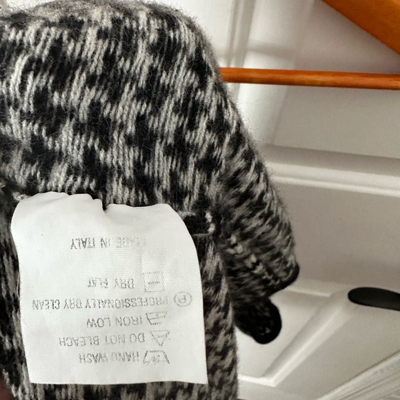 Italian Bogner Cashmere and Virgin Wool Houndstooth Check Crop Top Size XXS - Picture 5 of 5